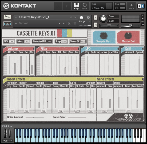 Cassette Keys.01 for Kontakt screenshot