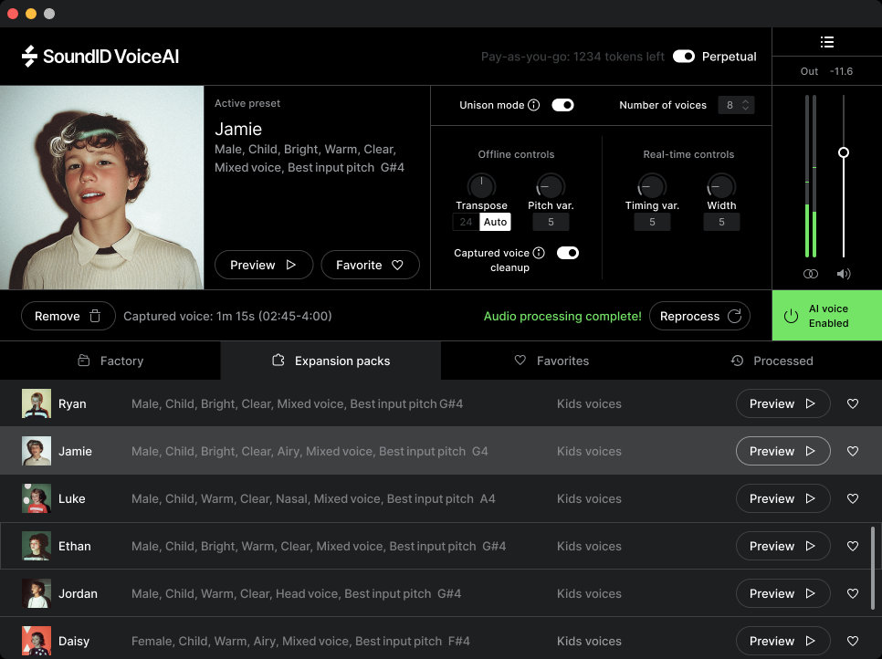 SoundID VoiceAI Kids Voices Expansion Pack - UI 2