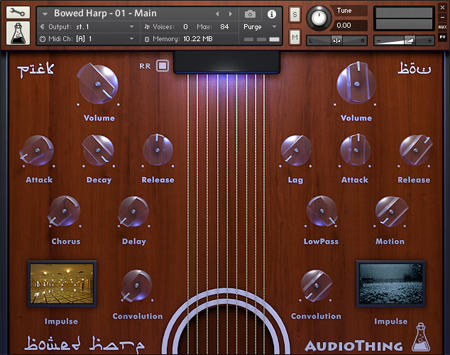 Bowed Harp User Interface