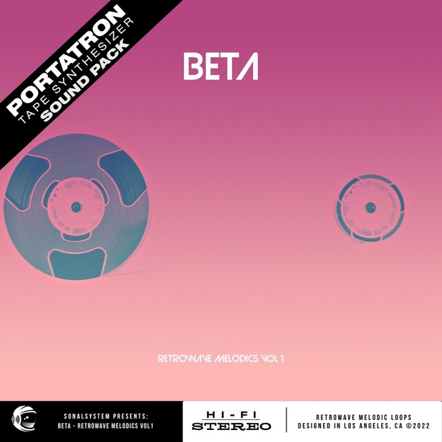 Portatron Preset Pack: Beta – Retrowave Melodics Vol.1 interface