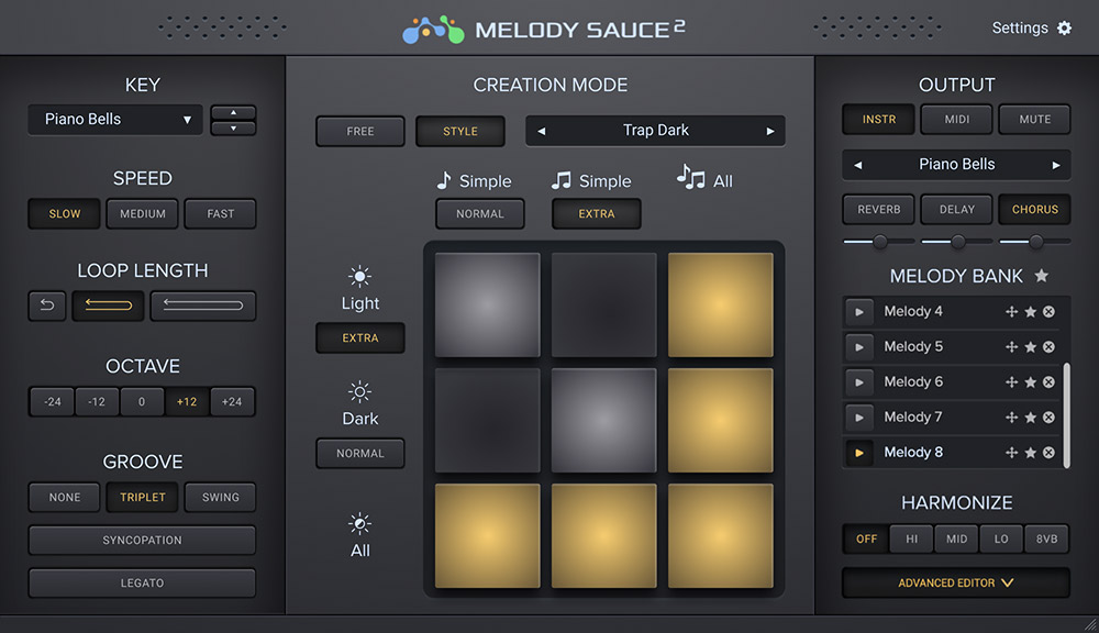 EVAbeat Melody Sauce 2 - Yellow GUI
