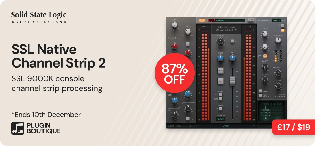 Solid State Logic SSL Native Channel Strip 2 $19 Black Friday Sale