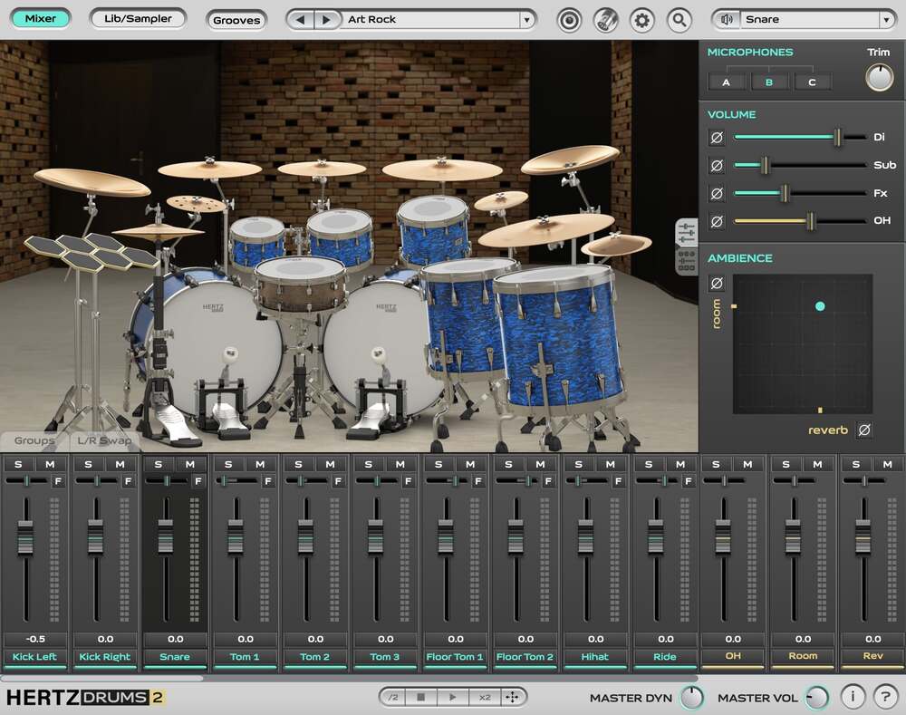 Hertz Drums 2 Blue Pack - GUI 2