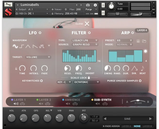 Luminabells - LFO/Filter/Arp