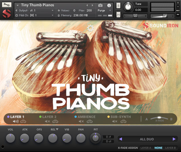 Soundiron Tiny Thumb Pianos - Main UI