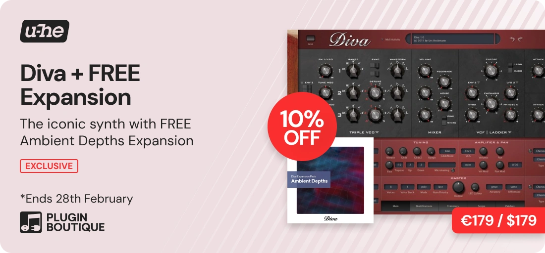 u-he Diva + FREE Expansion Pack Sale (Exclusive)