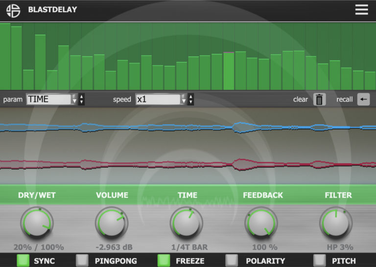 Audio Blast Blast Delay - GUI