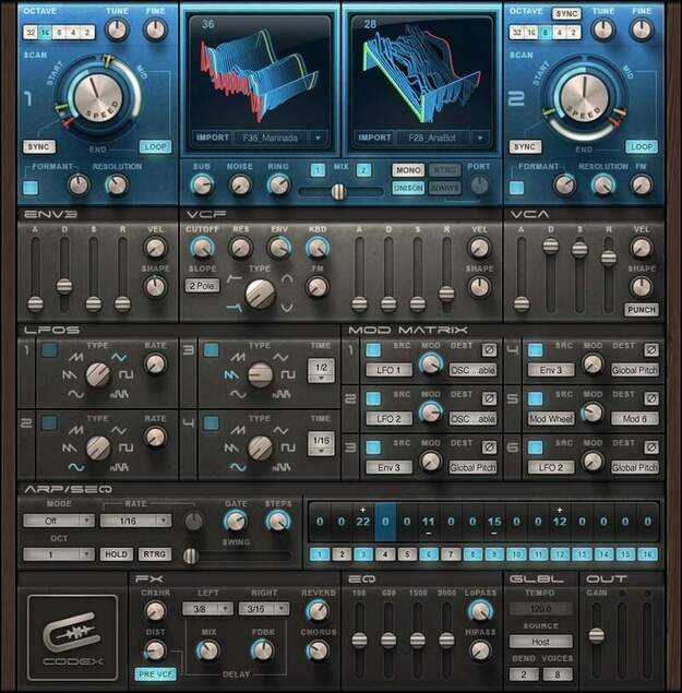 Codex Wavetable Synth screenshot