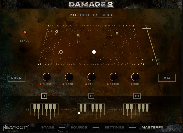 Heavyocity Damage 2 - User Interface - Stage