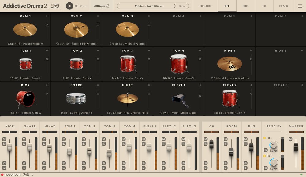 XLN Audio Modern Jazz Sticks ADpak - Kit View
