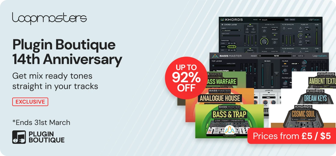 Loopmasters Plugins x Plugin Boutique 14th Anniversary Sale (Exclusive)