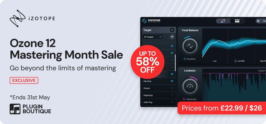 iZotope Ozone 12 Mastering Month Sale (Exclusive)