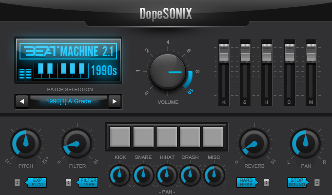 DopeSONIX Beat Machine 2 User Interface