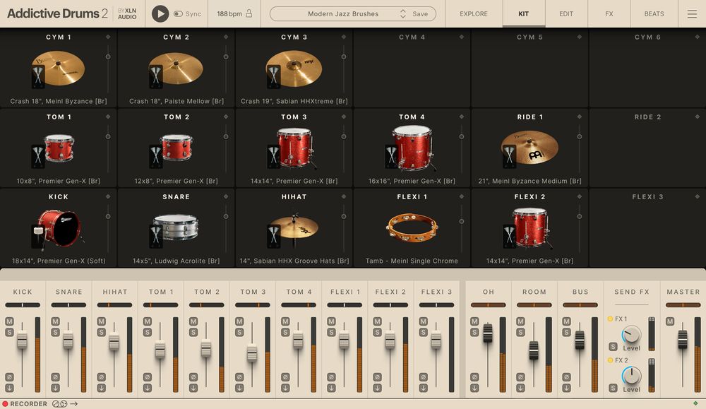 XLN Audio Modern Jazz Brushes ADpak - Kit View