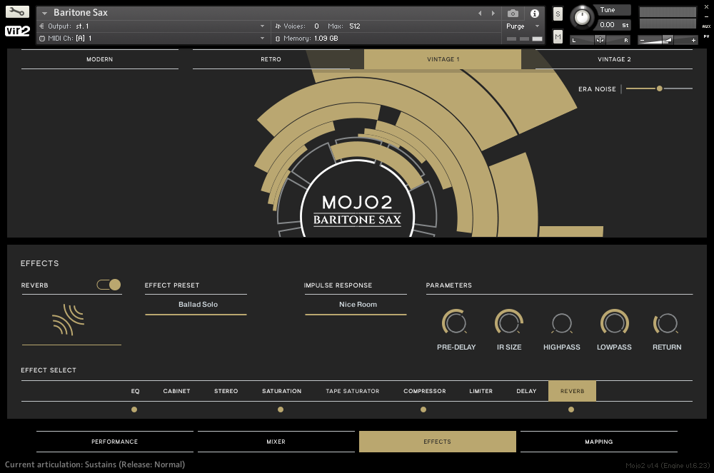 MOJO 2: Baritone Saxophone - GUI 3