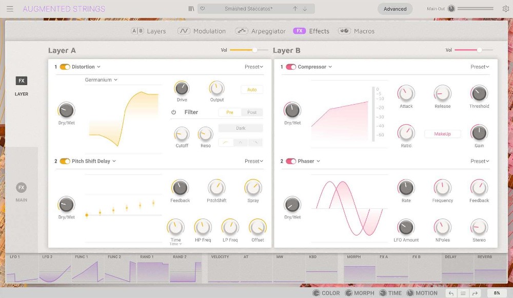Arturia Augmented STRINGS - Effects View
