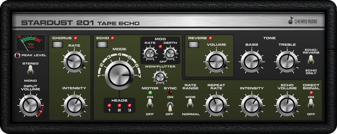 Cherry Audio Stardust 201 Tape Echo - GUI Green