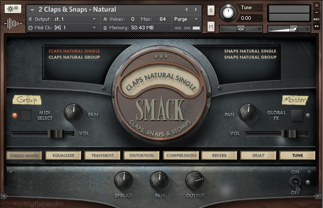 Big Fish Audio Smack - User Interface 02 - Natural Claps & Snaps