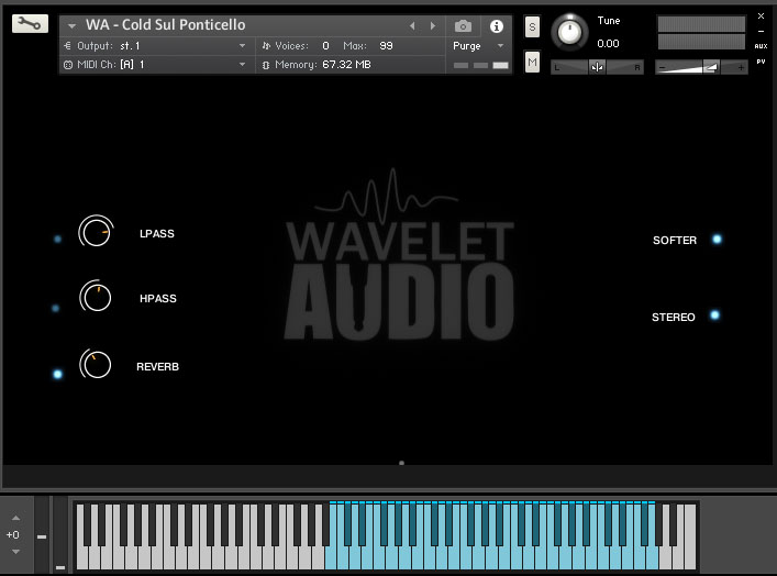 Wavelet Audio Cold Sul Ponticello - Main UI 2