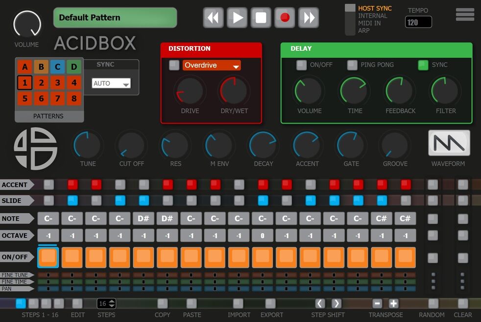 Audio Blast Acidbox V2 - GUI 2