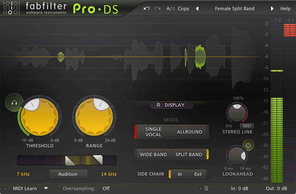 FabFilter Pro-DS - User Interface