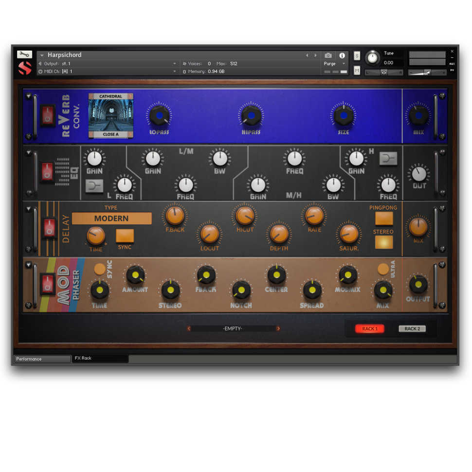 Soundiron Harpsichord - FX Page