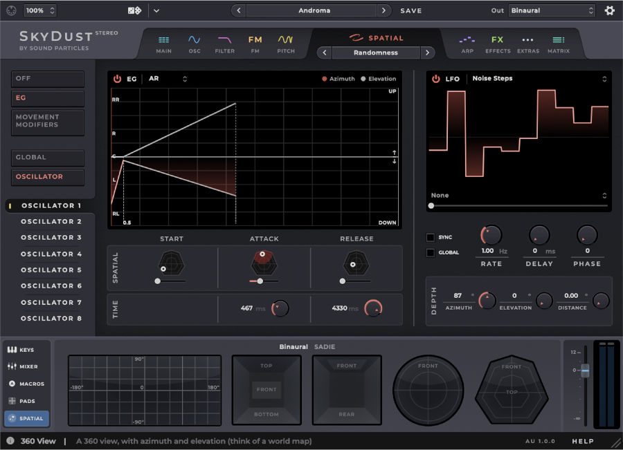 SkyDust Stereo - UI 2