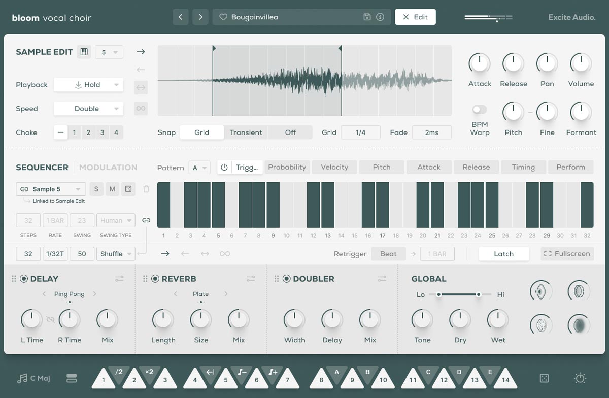 Bloom Vocal Choir - Edit Page Sequencer (Trigger Tab)