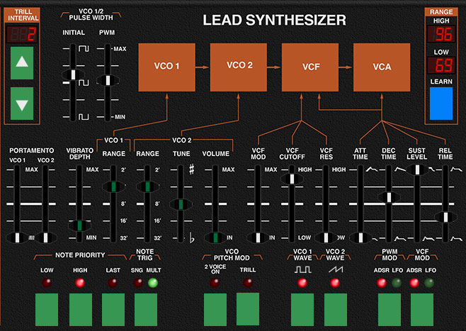 Cherry Audio Quadra - Lead Synth View