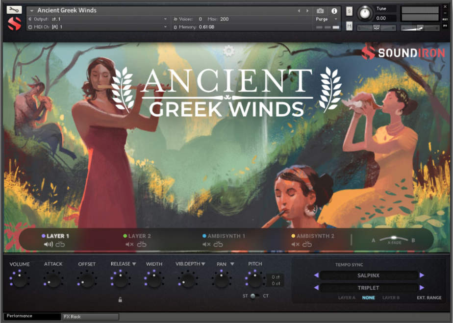 Soundiron Ancient Greek Compendium - Wind Main UI