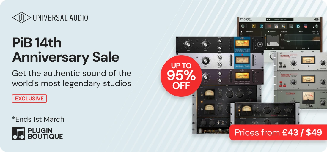 Universal Audio UAD Triple Crown Compressor Bundle & Topline Vocal Suite x Plugin Boutique 14th Anniversary Sale (Exclusive)