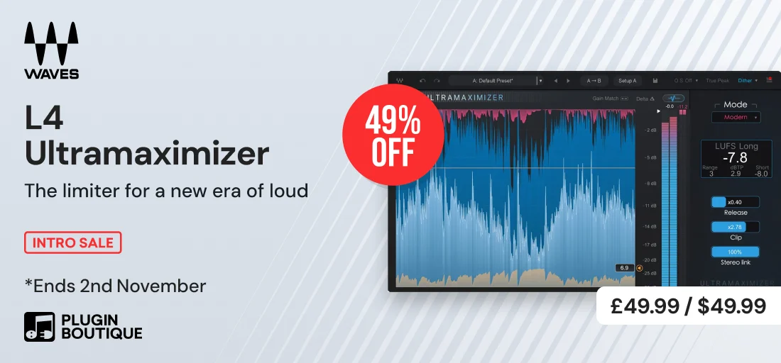 Waves L4 Ultramaximizer Intro Sale