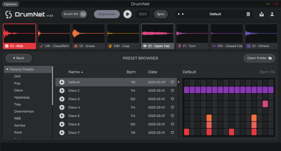 DrumNet - UI Presets