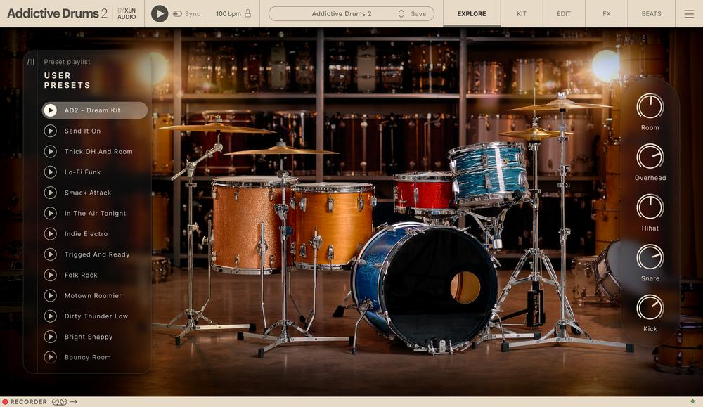 XLN Audio Addictive Drums 2: Custom Collection	- AD2 Kit Page View