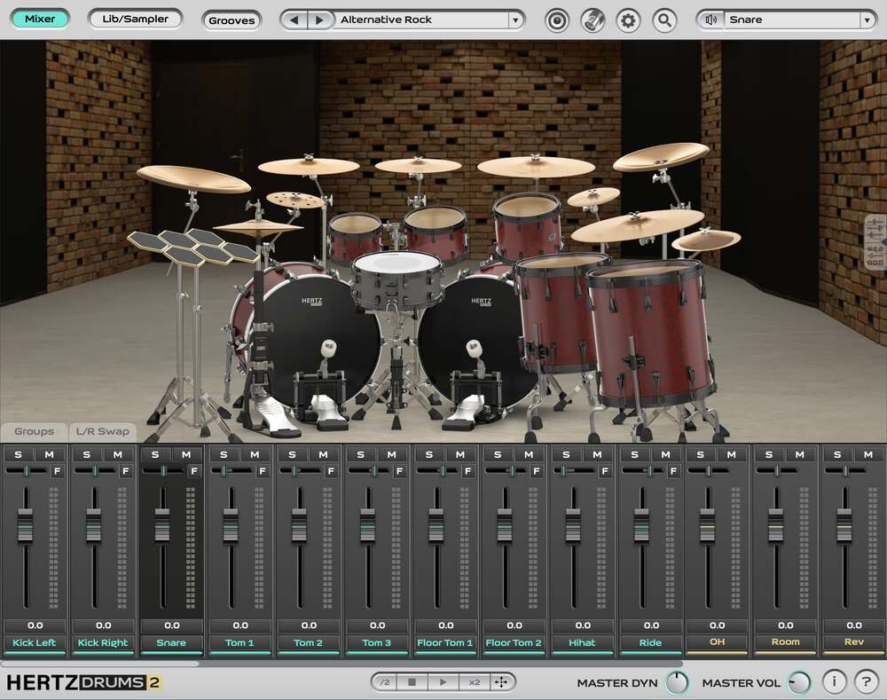 Hertz Drums 2 Red Pack - GUI 1