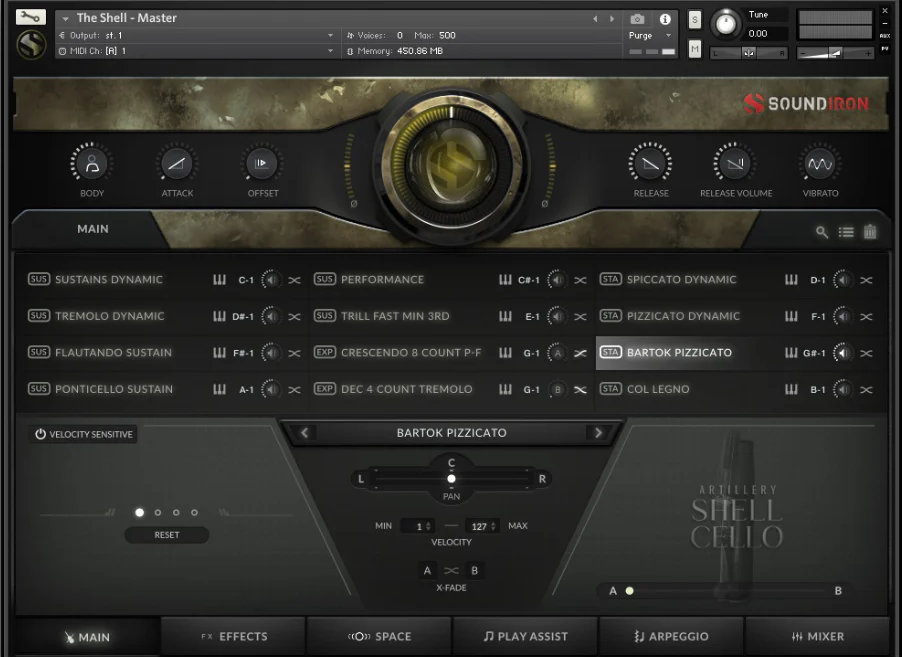 Artillery Shell Cello - UI 10