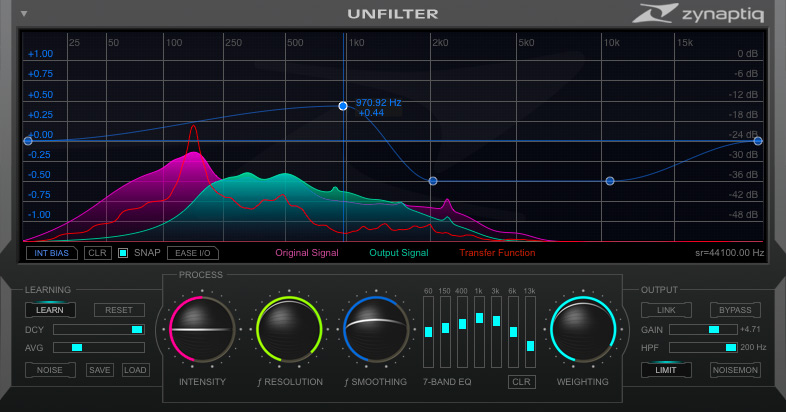 UNFILTER - User Interface