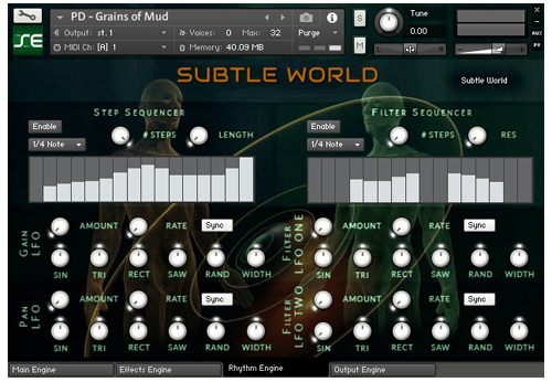 Subtle World interface