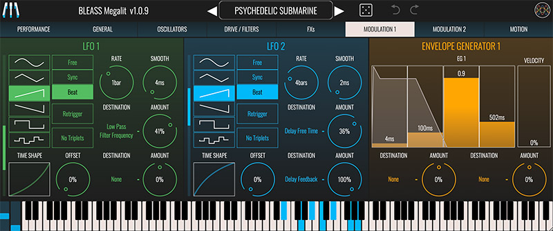 BLEASS Megalit - Modulation Tab