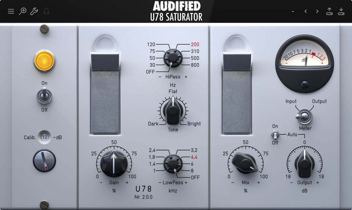 Audified U78 Saturator - UI Image