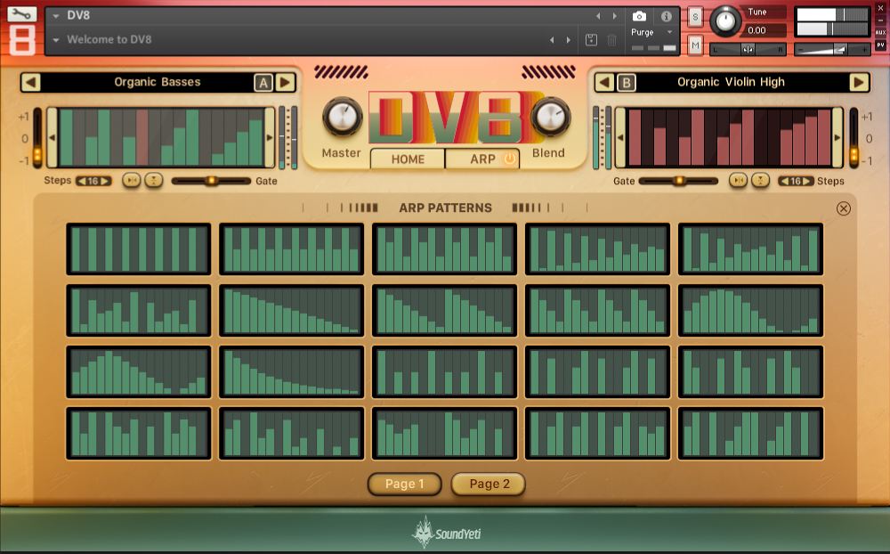 Sound Yeti DV8 - Arp Browser View