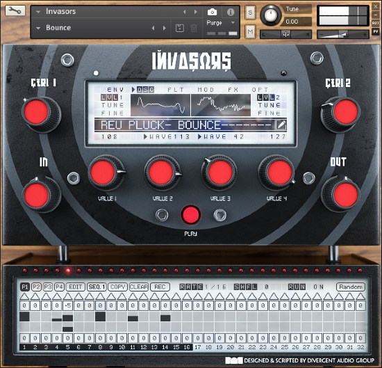 Divergent Audio Group Invasors - User Interface