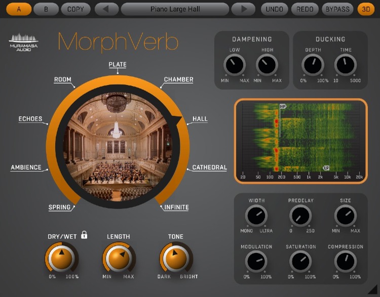 United Plugins Morphverb - User Interface 2D