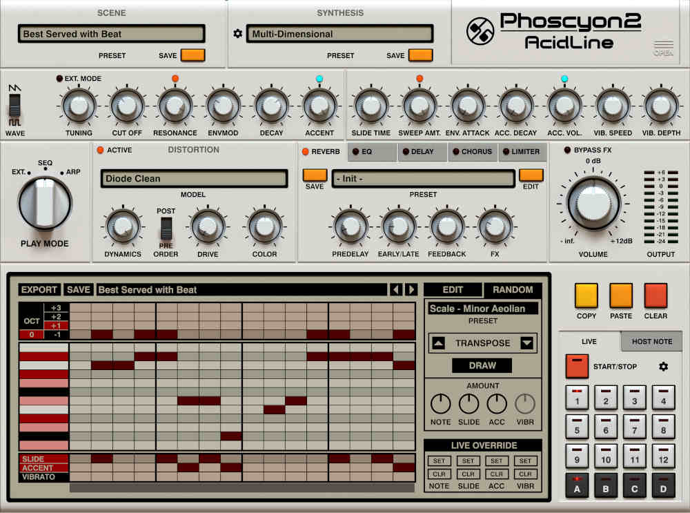 D16 Phoscyon 2 GUI Sequencer (Randomiser View)