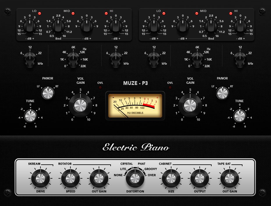 Muze Electric Pianos - Main GUI