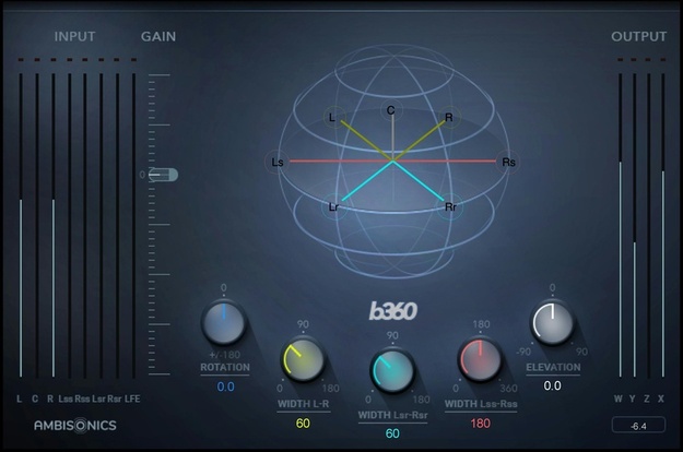 B360 Ambisonics Encoder screenshot
