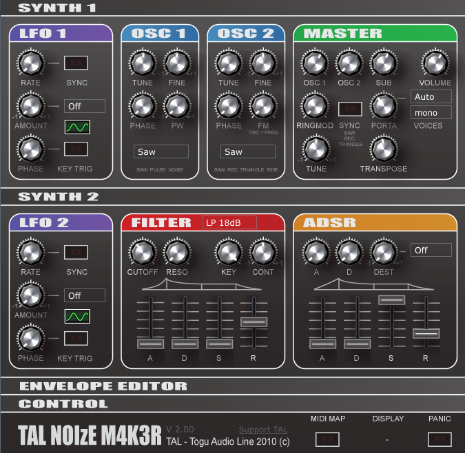 TAL-NoiseMaker User Interface