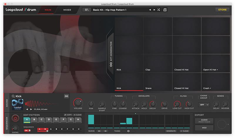 Loopcloud DRUM - Main UI 2