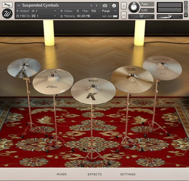 Wavesfactory Suspended Cymbals - User Interface