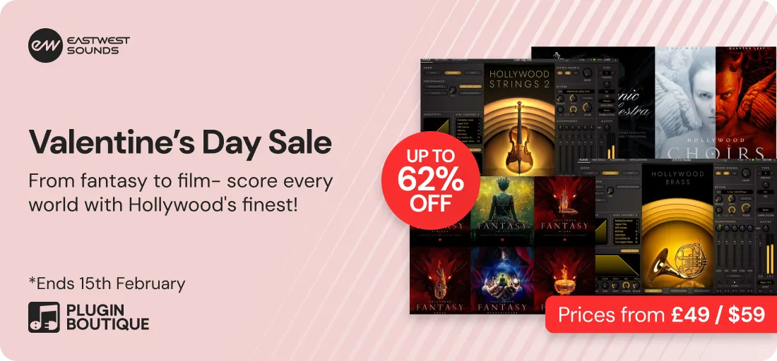 EastWest Sounds Valentine's Day Sale